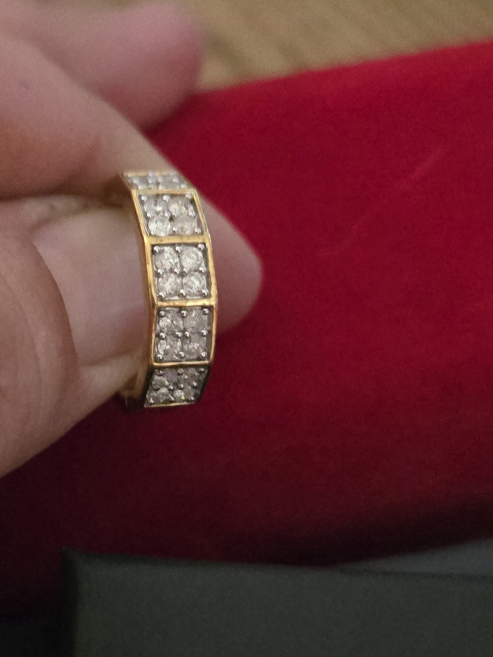 1CTTW Mens Diamond Hoop Earrings Gold Over Silver (Unisex)